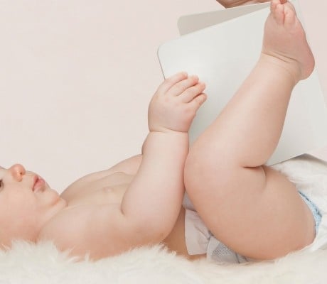 baby with a book